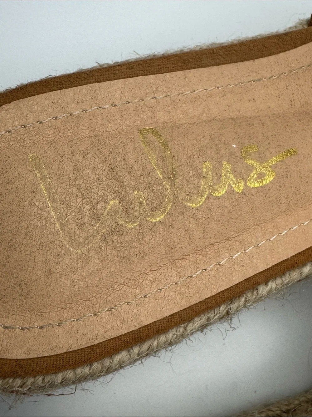 Lulus Size 8 Brown Faux Suede Espadrille Platform Slide Sandals